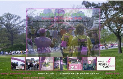 Health walks! komen. 'Together, we make a difference in the fight against breast cancer'